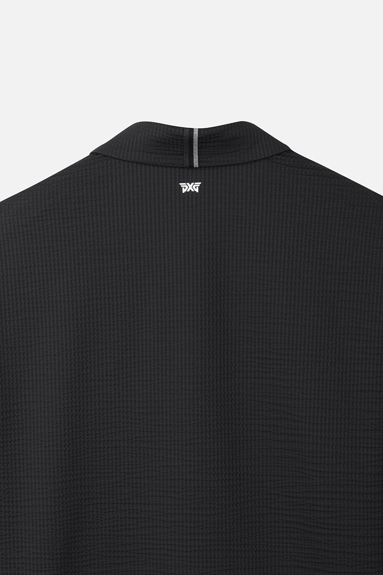 MNS TEXTURED COLLAR LS