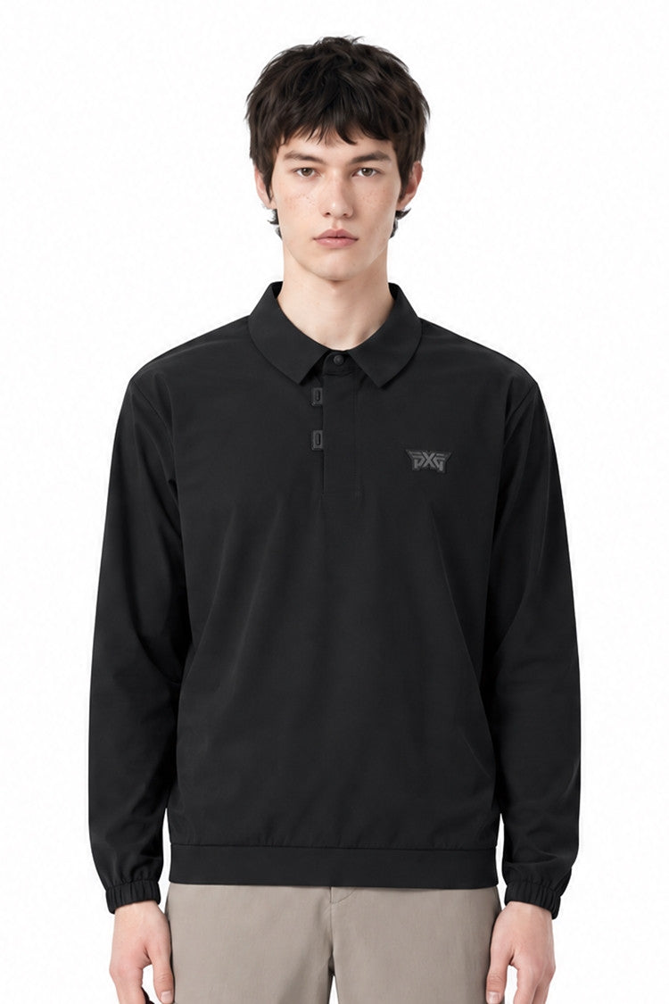 MNS WOVEN COLLAR LS