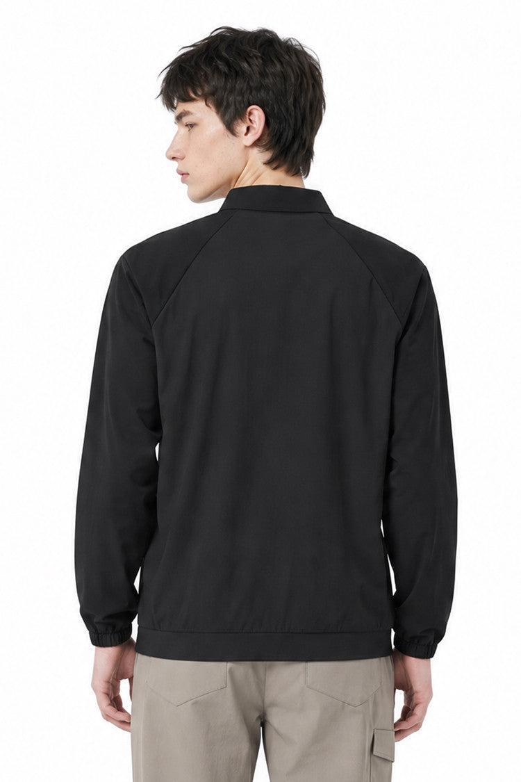 MNS WOVEN COLLAR LS