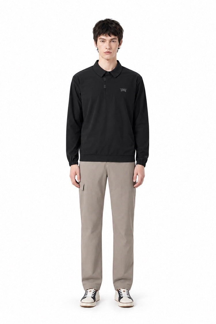 MNS WOVEN COLLAR LS