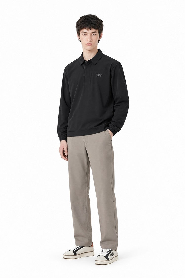 MNS WOVEN COLLAR LS