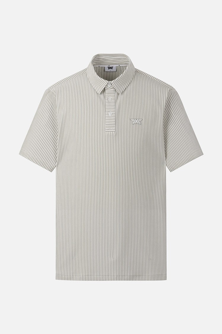 MNS STRIPE PATTERN COLLAR SS