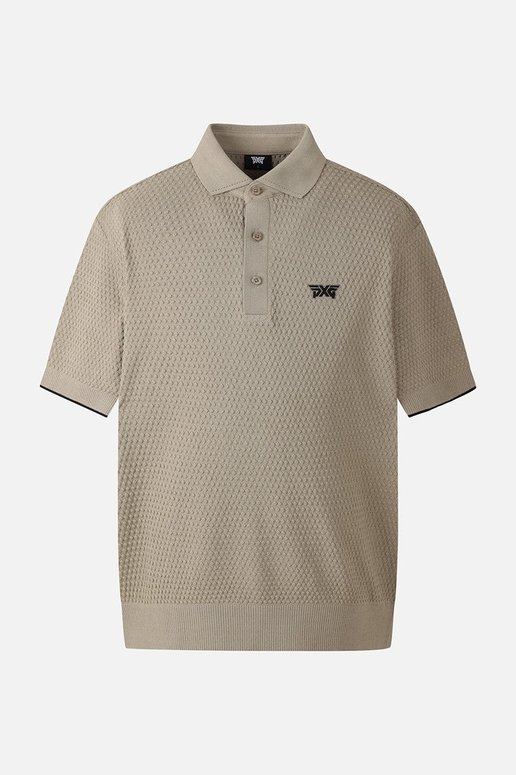 MNS TEXTURED SHORT-SLEEVED SWEATER