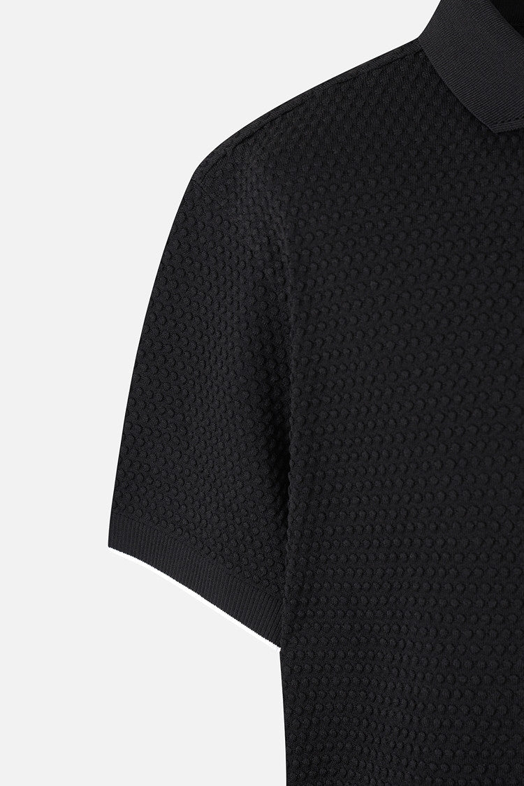 MNS TEXTURED SHORT-SLEEVED SWEATER