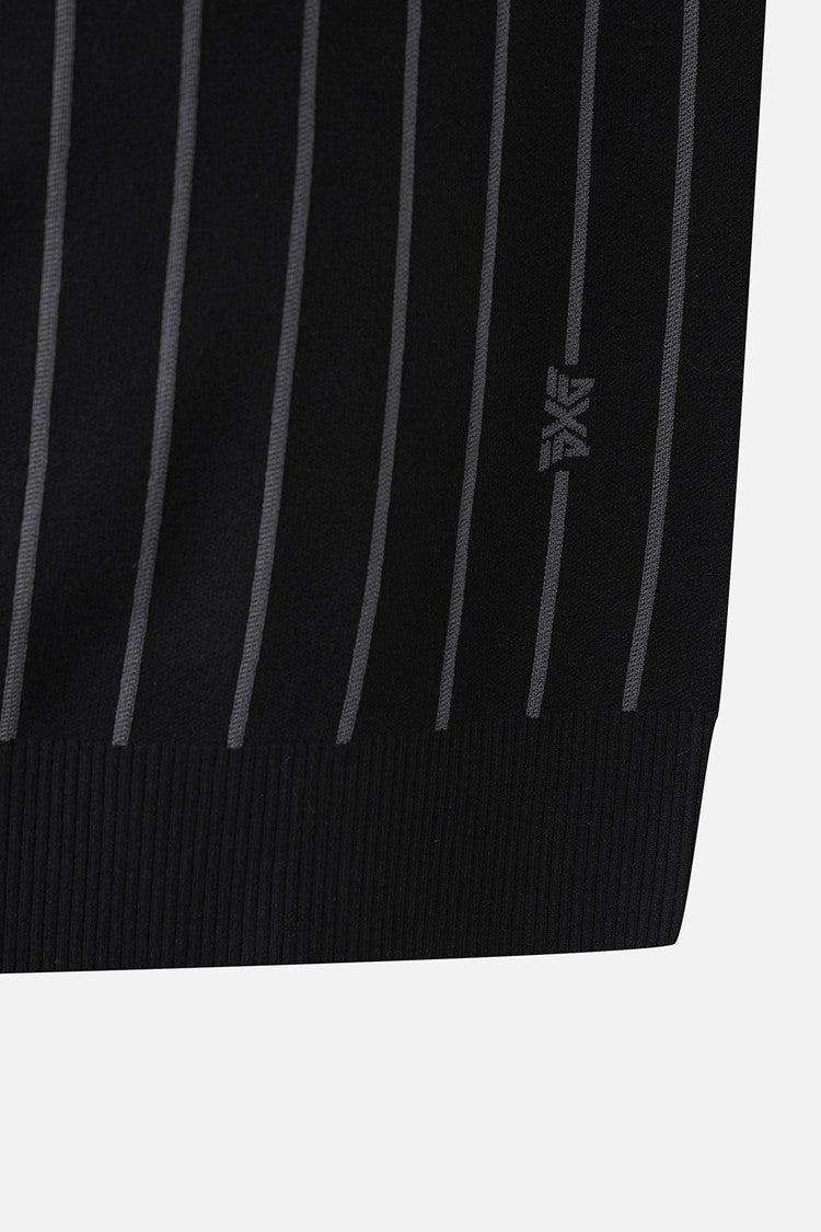 MNS STRIPE PATTERN COLLAR-LAYERED SWEATER