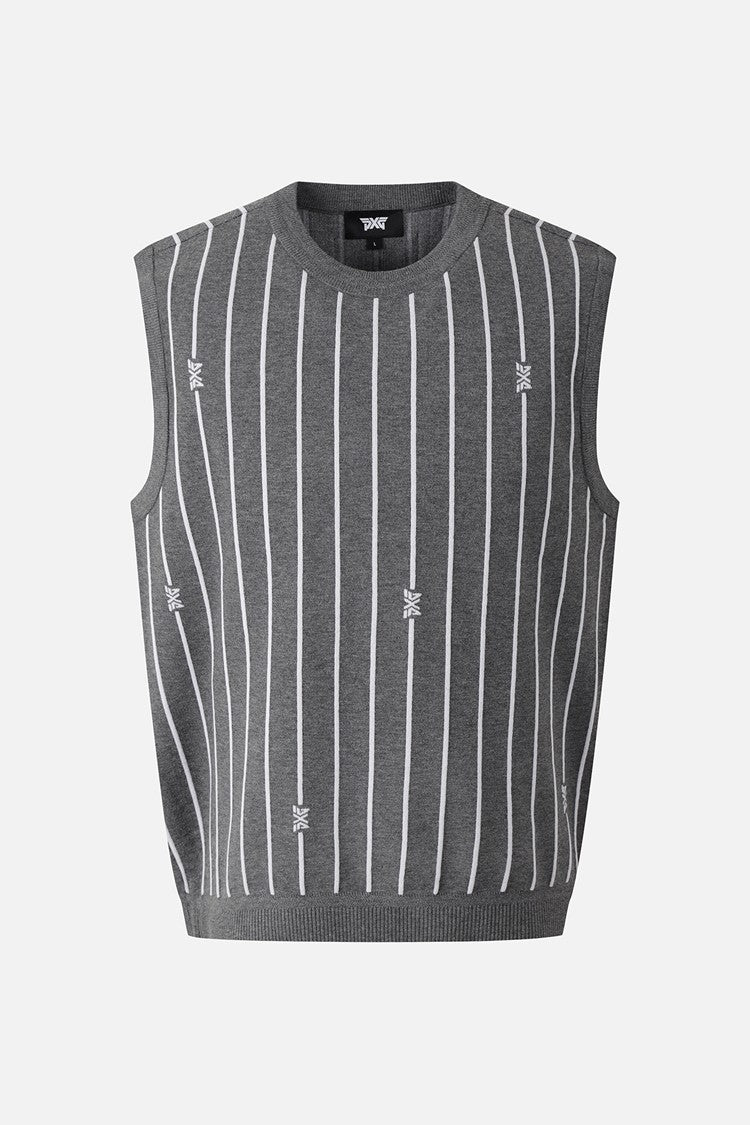 MNS STRIPE PATTERN SWEATER VEST