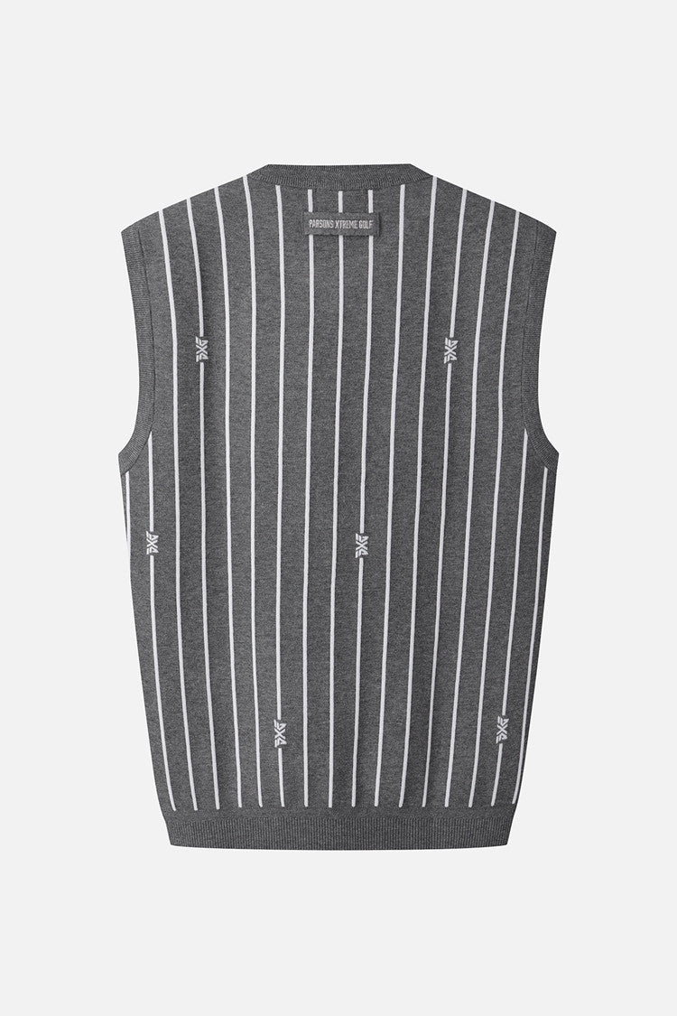 MNS STRIPE PATTERN SWEATER VEST