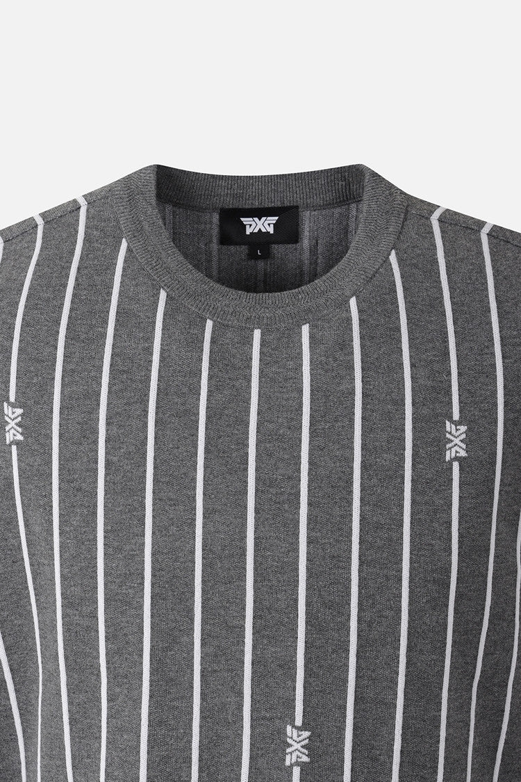 MNS STRIPE PATTERN SWEATER VEST