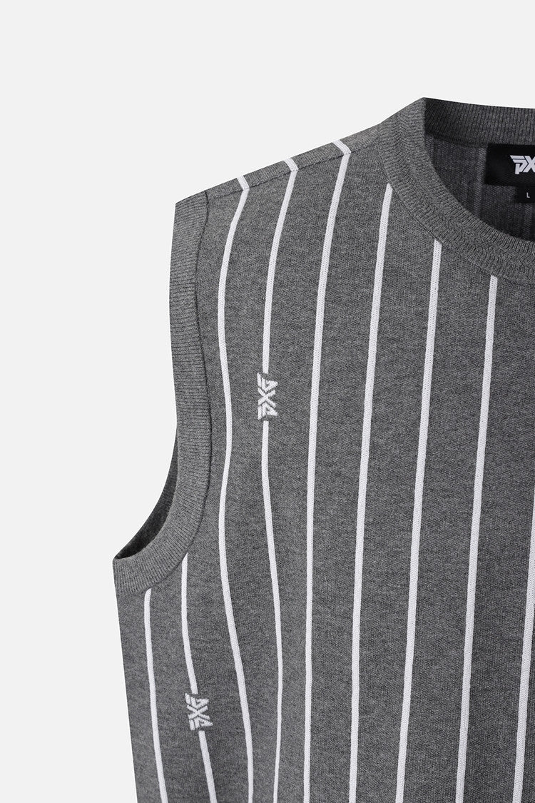 MNS STRIPE PATTERN SWEATER VEST
