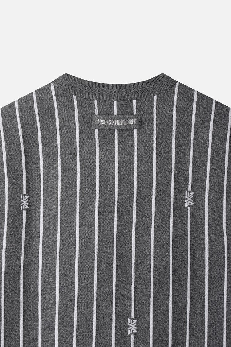 MNS STRIPE PATTERN SWEATER VEST