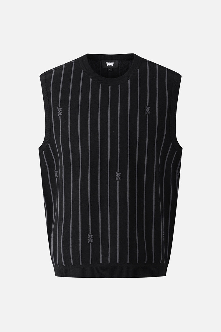 MNS STRIPE PATTERN SWEATER VEST