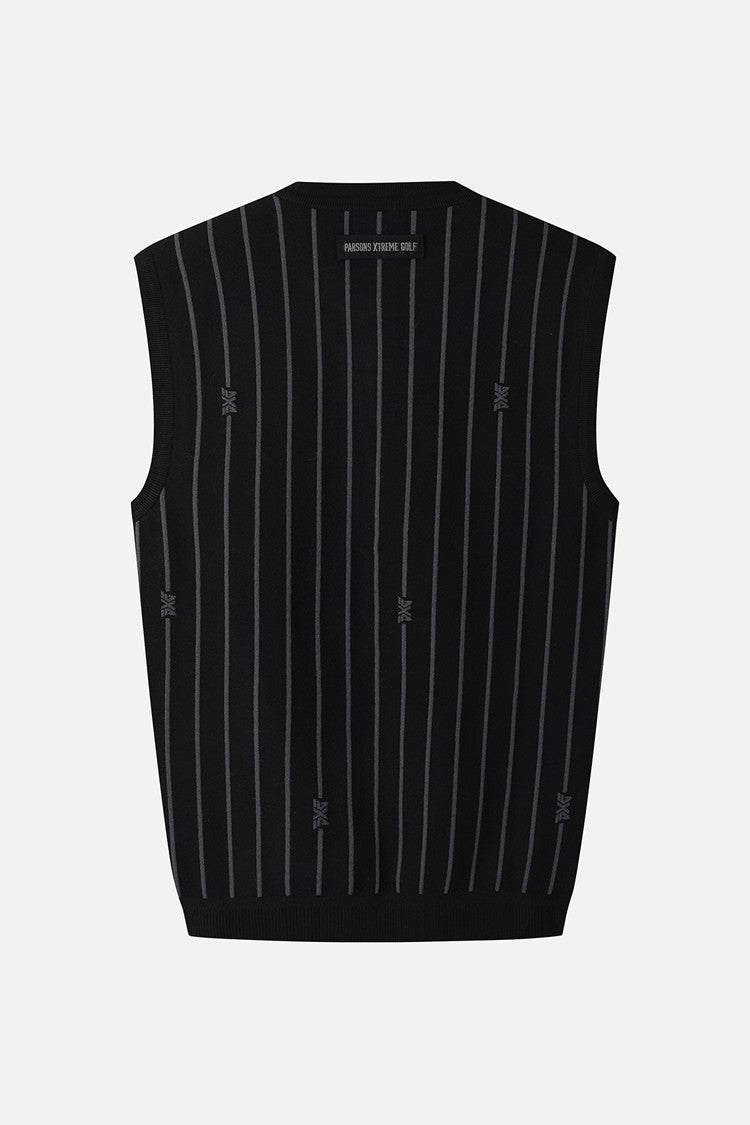 MNS STRIPE PATTERN SWEATER VEST