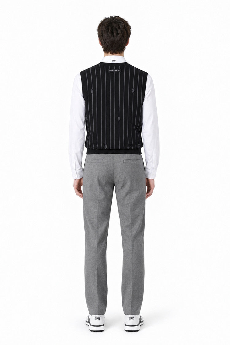MNS STRIPE PATTERN SWEATER VEST