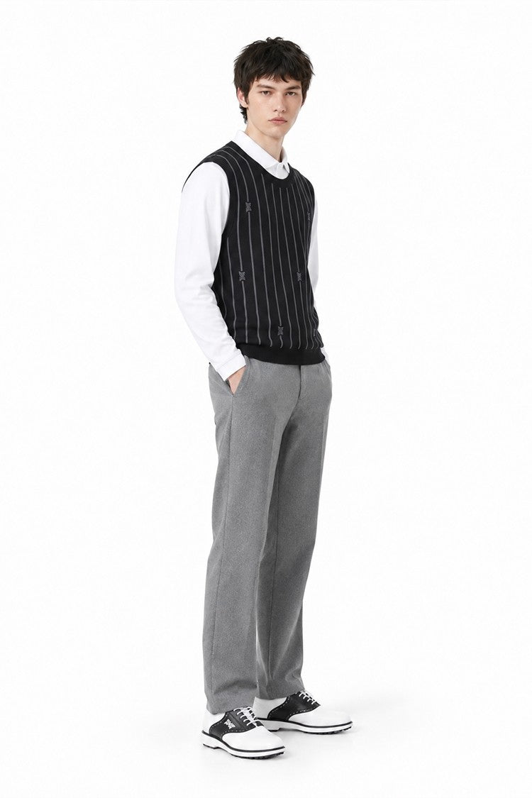 MNS STRIPE PATTERN SWEATER VEST