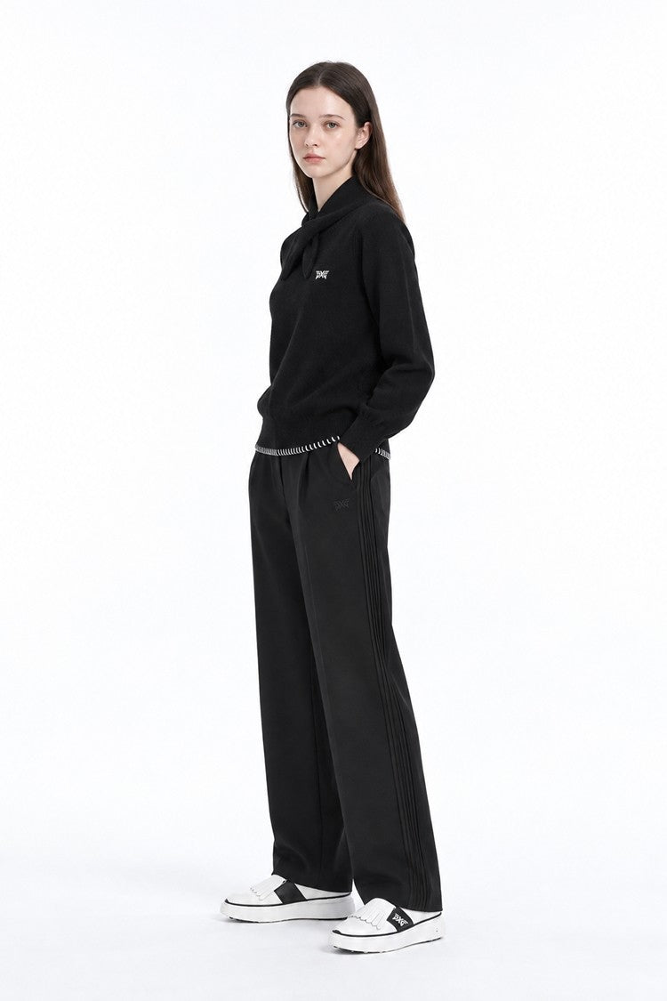 WMNS SIDE PLEAT WIDE PANTS