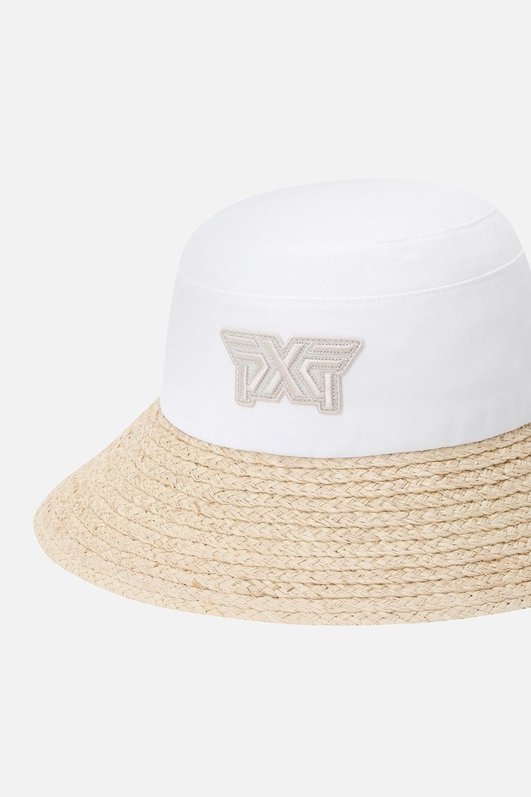 WMNS COLORBLOCK RAFFIA HAT