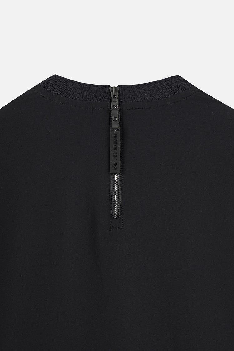 WMNS WOVEN ROUND NECK LS