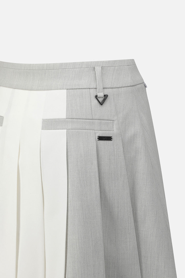 WMNS TRICOLOR PLEATED SK