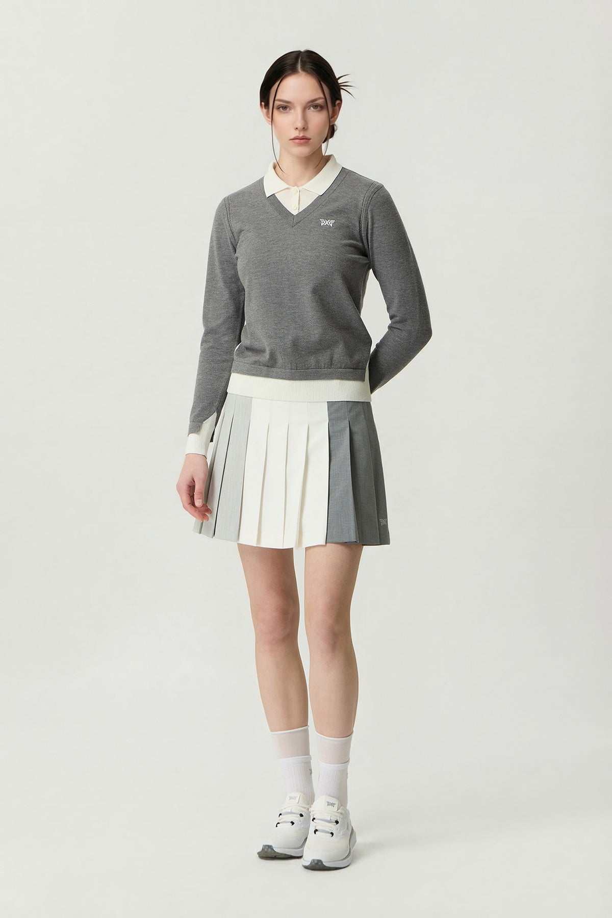 WMNS TRICOLOR PLEATED SK
