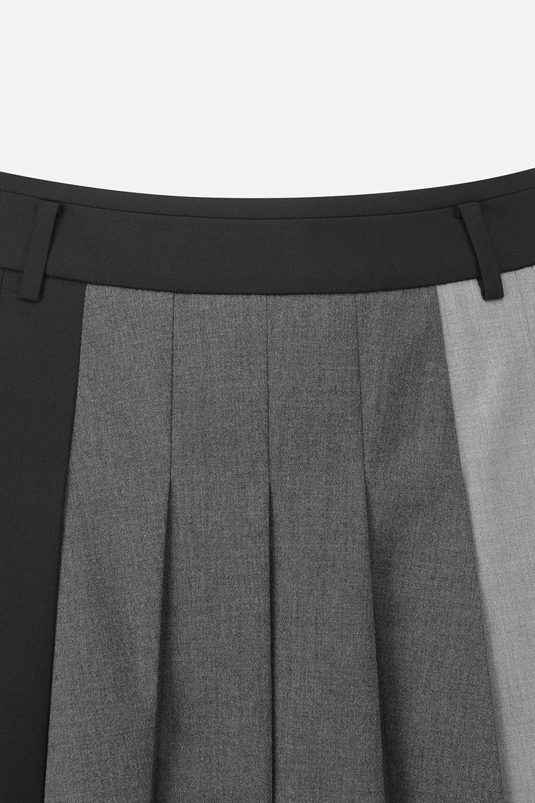 WMNS TRICOLOR PLEATED SK