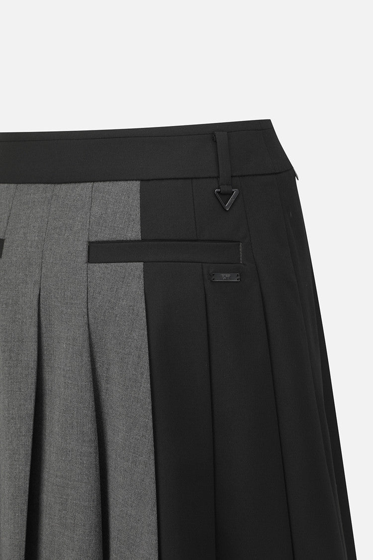 WMNS TRICOLOR PLEATED SK