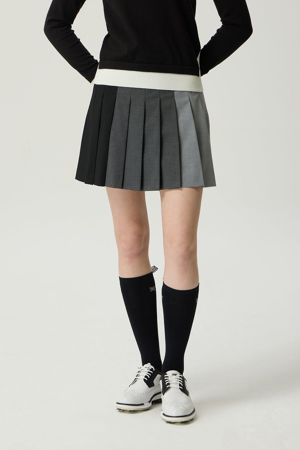WMNS TRICOLOR PLEATED SK
