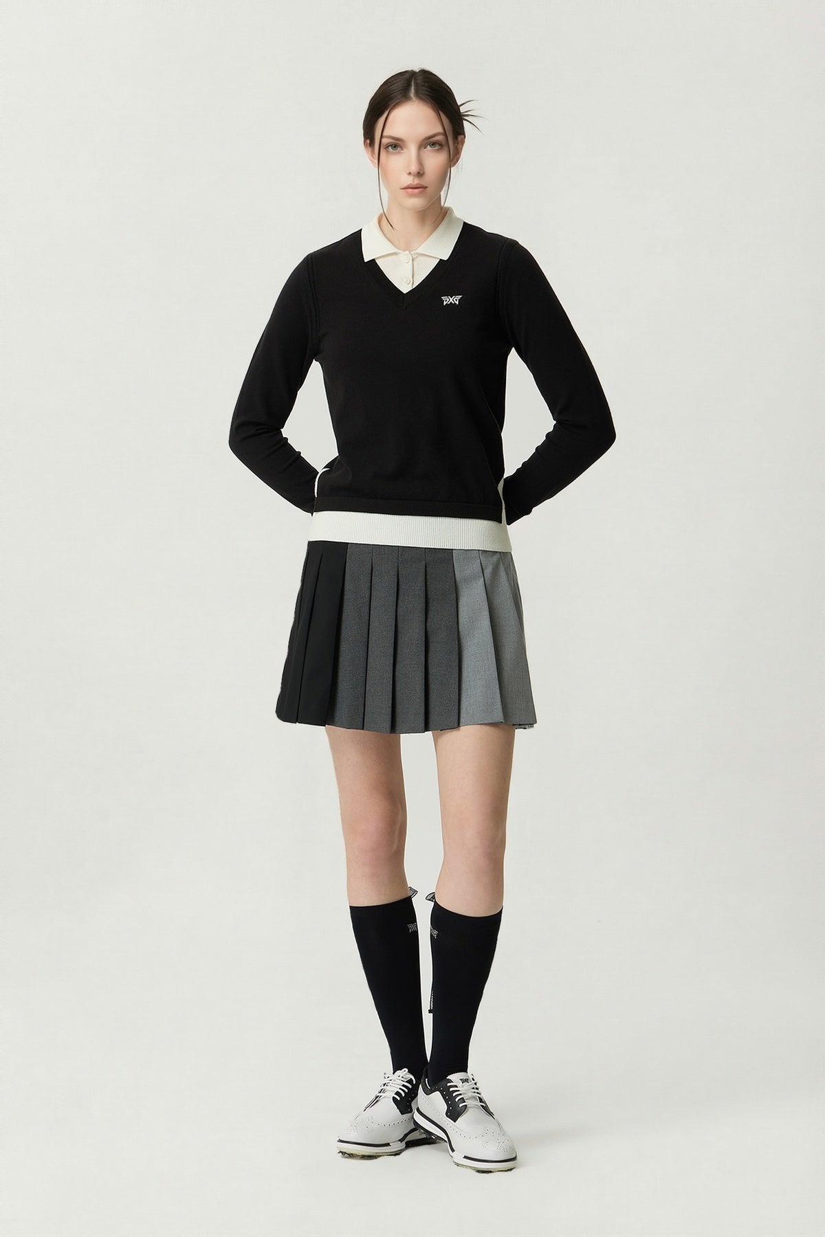 WMNS TRICOLOR PLEATED SK