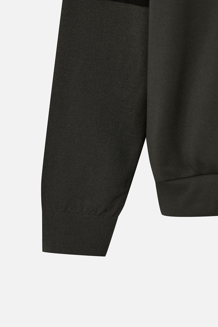 MNS RECON KNIT HYBRID COLLAR LS